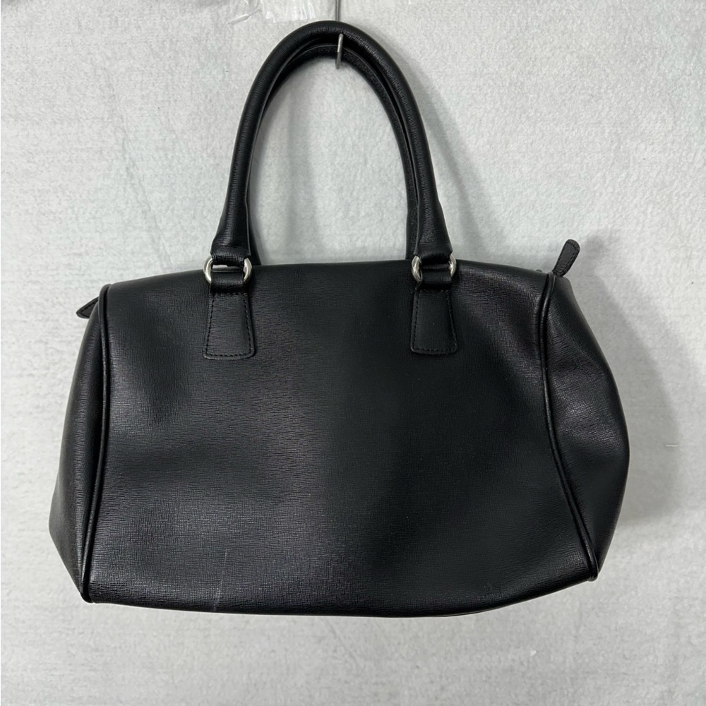 Furla genuine leather satchel bag black made in Italy